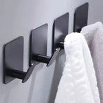 porte serviettes mural adhésif argenté moderne salle bain inoxydable utilisation multiple serviettes lisse opacité
