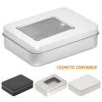 boîtes rangement métal modernes argentées noires réutilisables respectueux environnement 95x70x25mm