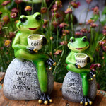 statue grenouille résine verte humour décoration intérieur extérieur noël anniversaire mariage