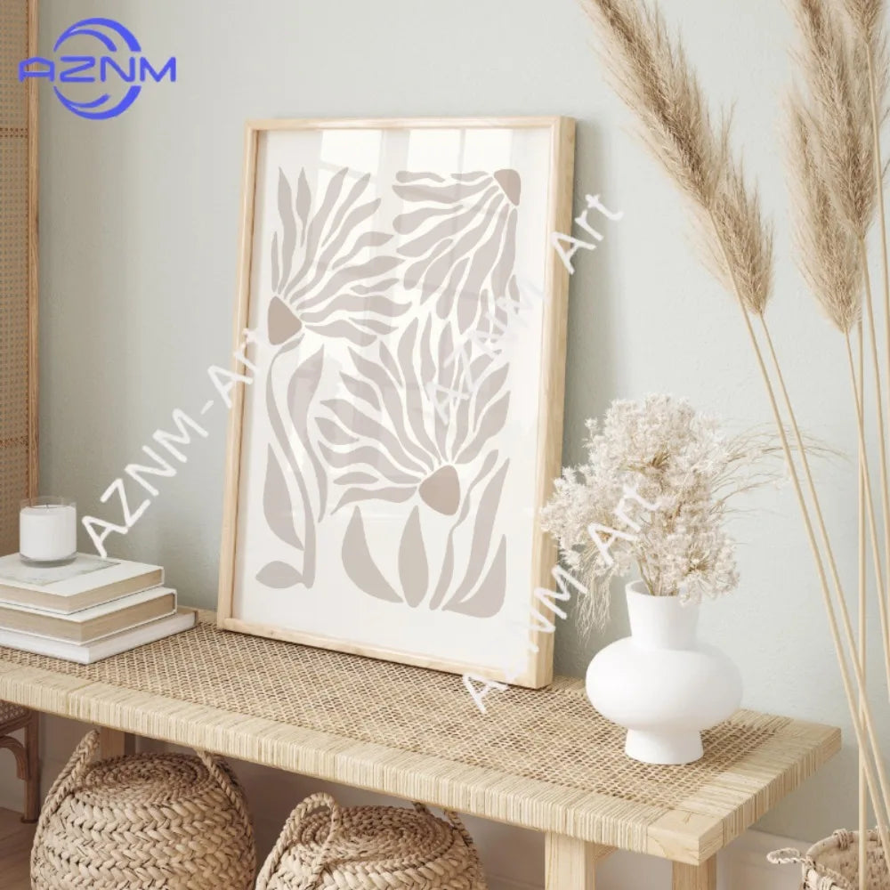 cadre mural contemporain floral texture mat 50x70cm 40x60cm 30x40cm 20x30cm 55x80cm