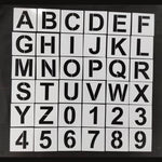 stencils lettres chiffres blancs alphabet décoration peinture gâteau enfants école crafts lettres