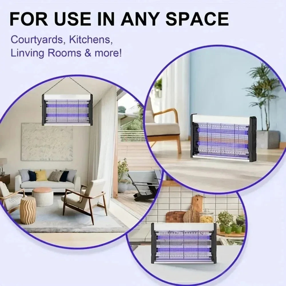 piège insectes anti moustiques uv lumière moderne noir violet grille autonomie chambreintérieur
