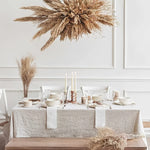 nappe table classique blanc imperméable polyester dimensions variées fêtes familiales toute l'année