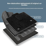 tapis sol voiture noir rayures diagonales anti dérapant double couche moderne résistant avant arrière