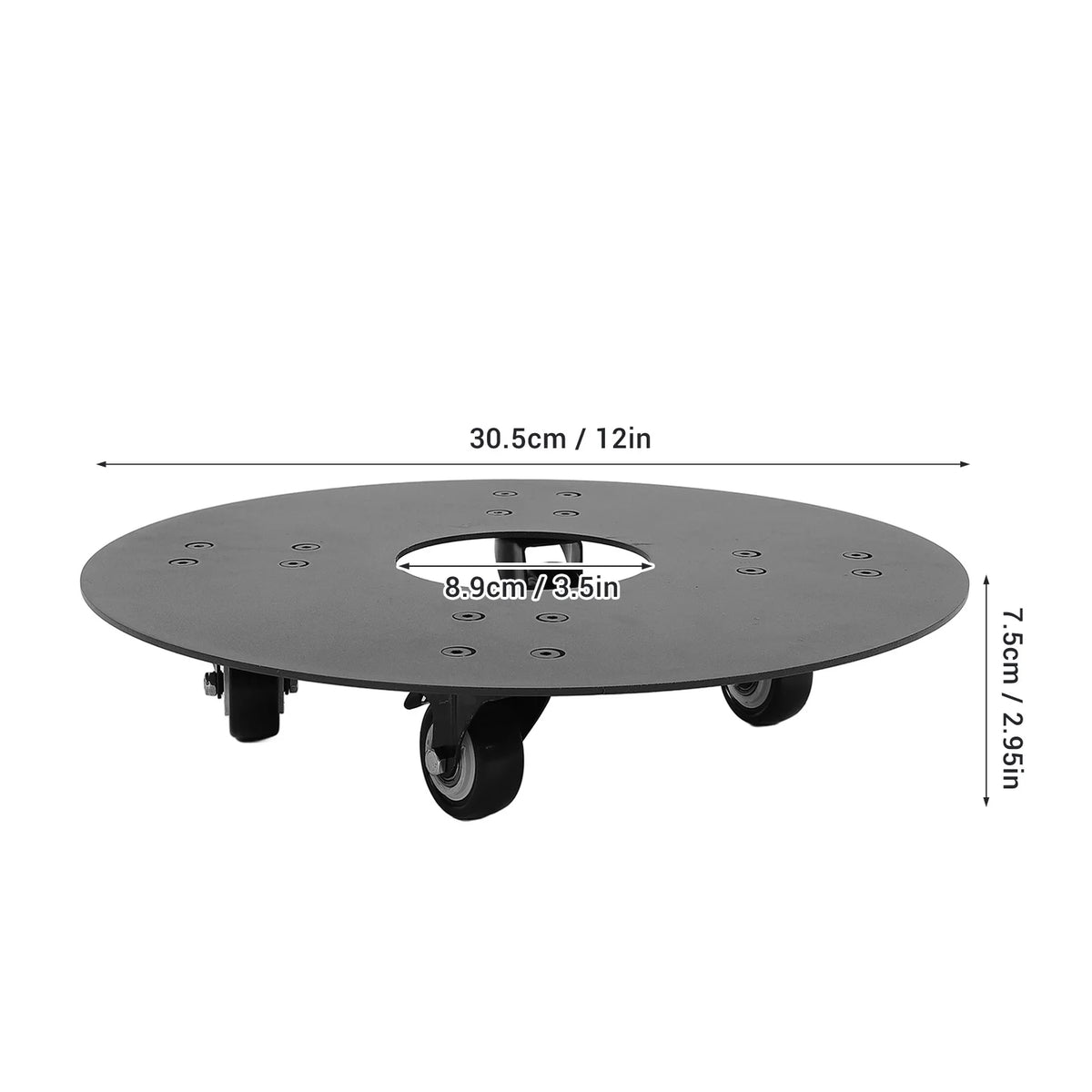 plateforme mobile plantes roues verrouillables noirs industriels assemblage roulettes silentiales resistant eau intemperies