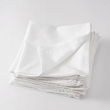 serviettes coton beige clair classiques 40x40cm réutilisables maison mariage party