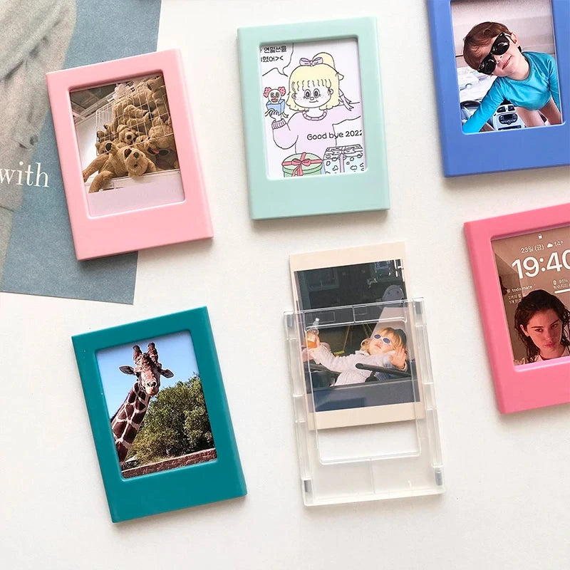 cadres photo aimants couleurs modernes étoiles coeurs triangles transparents photo frame porte portrait minimalist