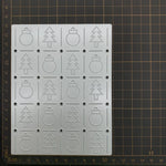 découpe gabarits blancs modernes cercles losanges rectangles papier carton acier carbone bricolage scrapbooking