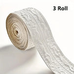 bordure auto adhésive ornements floraux 3d opaque classique décorative adhésive blanc marron roll decoration