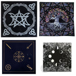 tapis polyester imperméable noir motifs religieux rituels astrologiques usage maison fête
