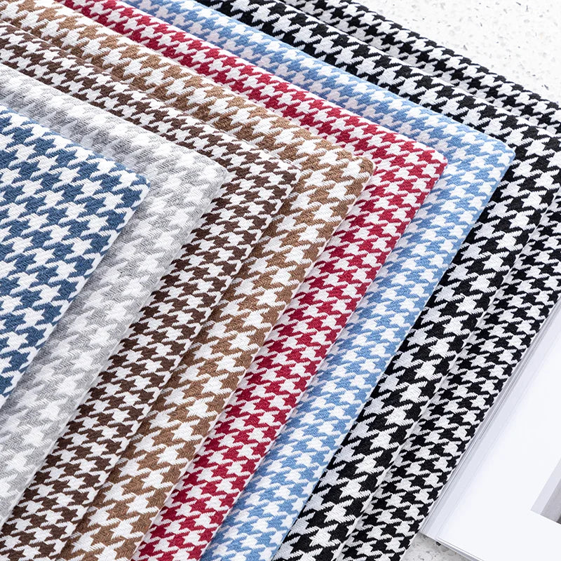 tissu houndstooth coton lin résistant 146cm largeur classique multi couleurs bricolage nappe canapé