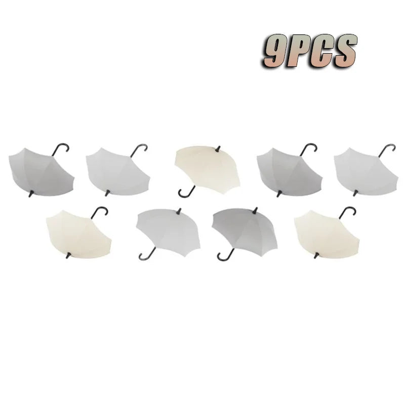porte clés porte savon ombrelle moderne minimaliste beige rose gris blanc texture ombrelle crochets
