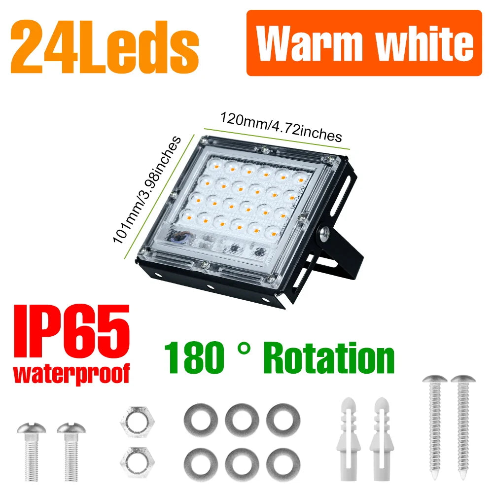 projecteur led moderne 200w ip65 extérieur blanc froid noir vis haute luminosité adjustable