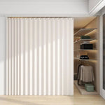 rideau plissé beige clair moderne imperméable salle bain cuisine séparation pièce opaque