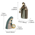 statue crèche noël bébé résine bleu gris classique lampe led intégrée occasion chrétienne