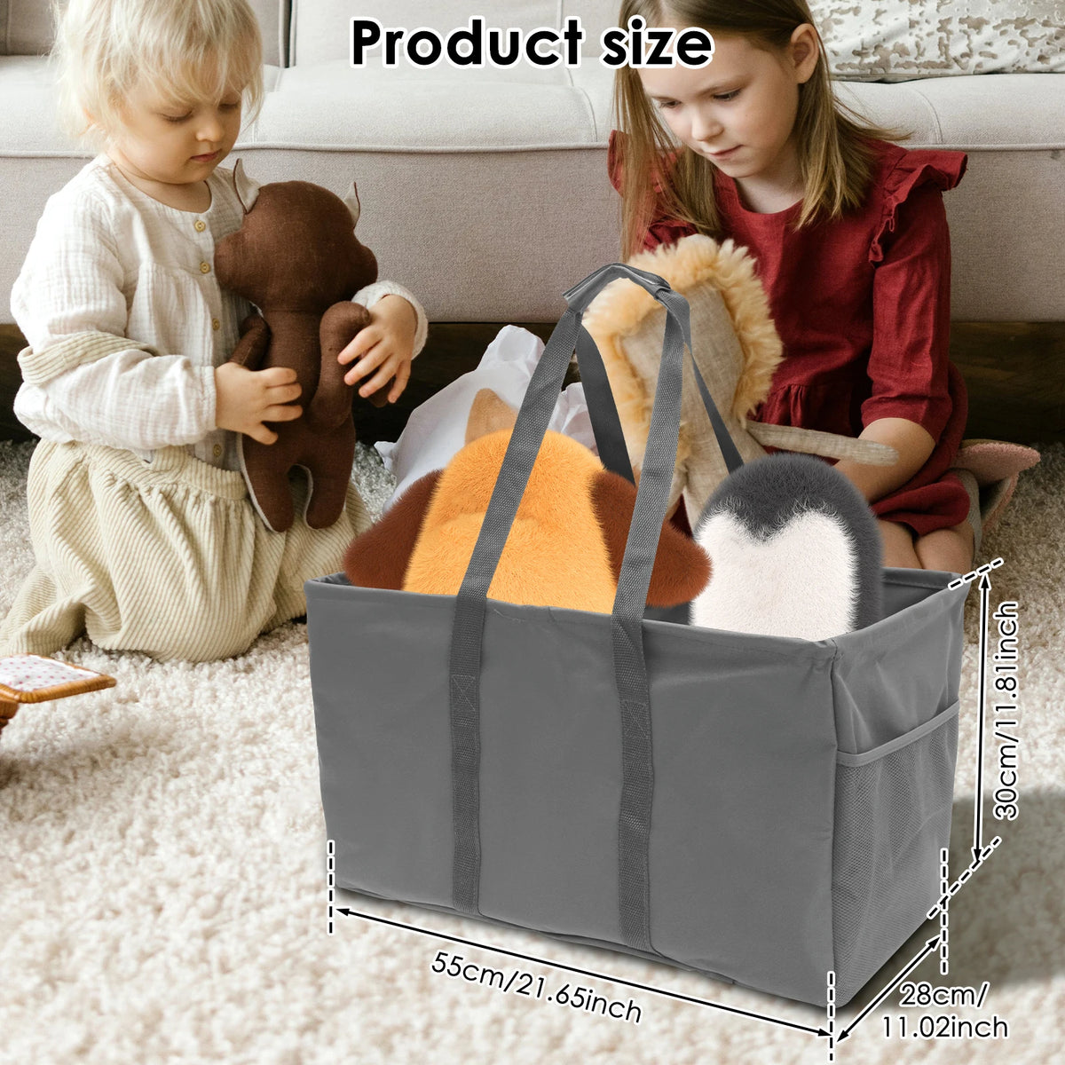 sac rangement pliable oxford tissu utilitaire respectueux environnement gris noir
