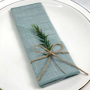 serviettes gaze coton 48 pièces 30x30cm bleu vert beige texture froissée décoration festive noël