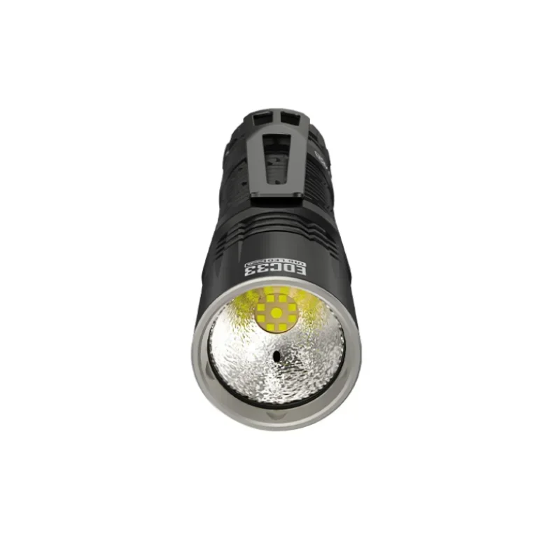 lampe poche rechargeable led 5000 lumens 200 500 metres noir tactique