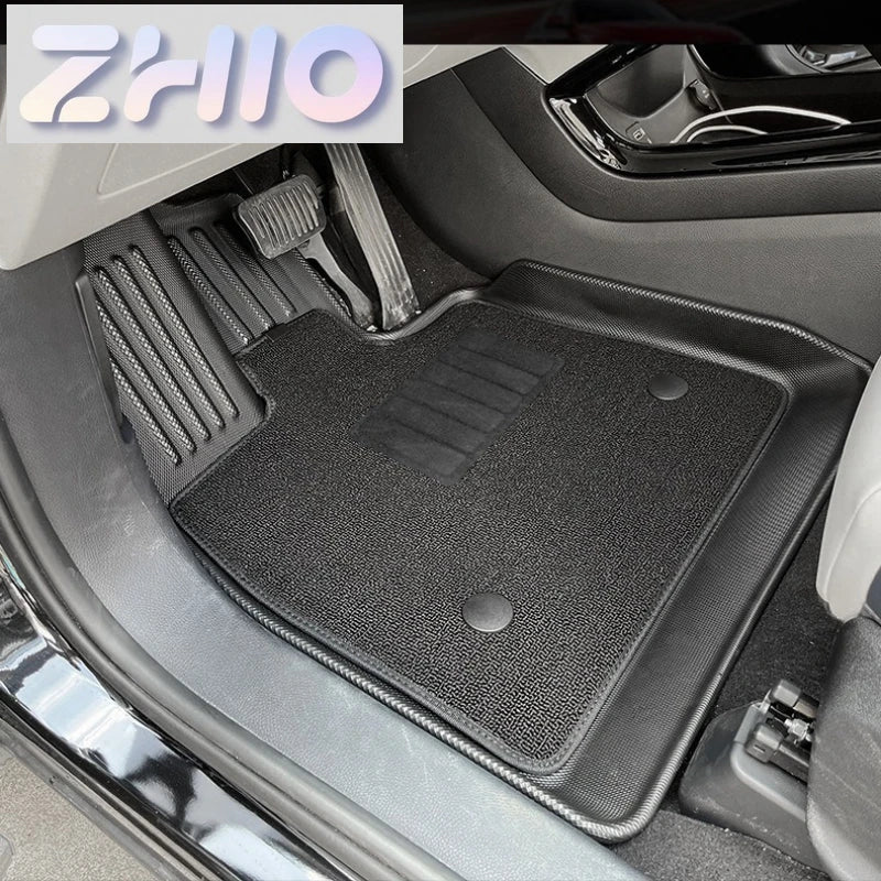 tapis sol voiture noir rayures horizontales moderne clips antidérapant imperméable tpe