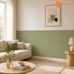 panneau mural moderne autocollant texture bois 45x90cm couleurs vert rose bleu gris jaune olive