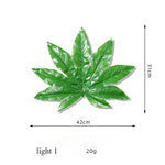 feuilles artificielles vertes différentes formes naturelles décoration extérieure intérieure pièces plastique