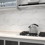 panneau décoratif auto adhésif marbre blanc moderne résistant humidité facile contemporain