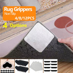 tapis antidérapant moderne attrape glisse adhésif texturé motifs géométriques blanc gris