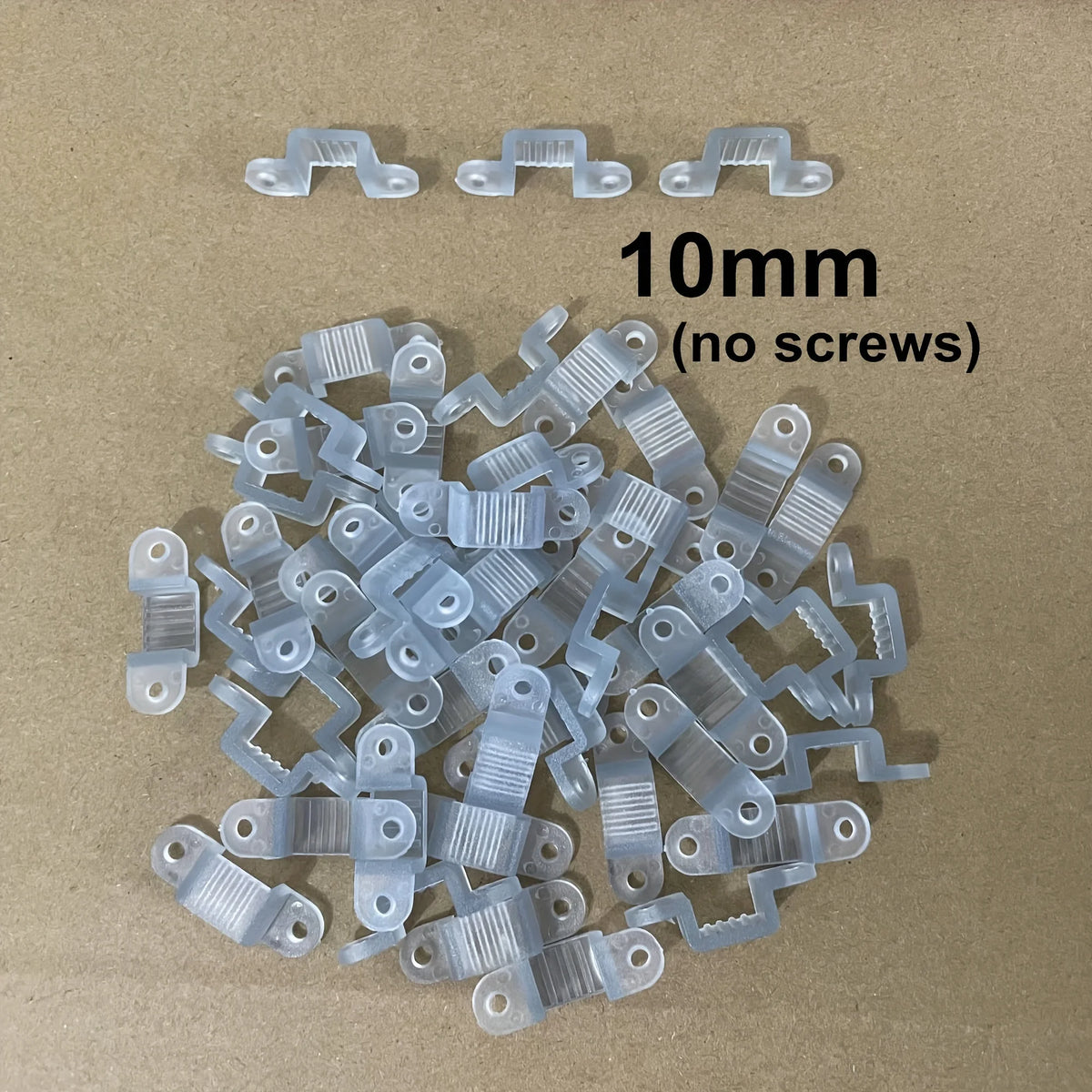 clips fixation ruban led transparent modernes 10mm 14mm 17mm sans vis 50 pièces ridges