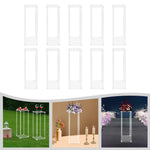 supports décoratifs transparents géométriques modernes événements pack 10 différentes couleurs