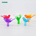 remplacement oiseaux stylisés violet orange vert bleu artisanal 50 pièces translucent decoration festive craft
