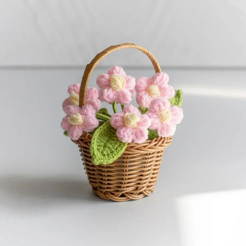 panier osier fleurs traditionnel marron clair décor intérieur maison fêtes anniversaires baby shower