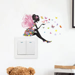 autocollants murals papillons colorés silhouette féerique chambre salon décoration murale stickers animés pvc