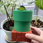 pots fleurs dessin animé mario tuyaux vert blocs briques plante verteDecorationGeekLudiqueImpression3D