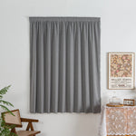 rideau gris moderne uni polyester opaque fixations salon chambre coucher isolation uv