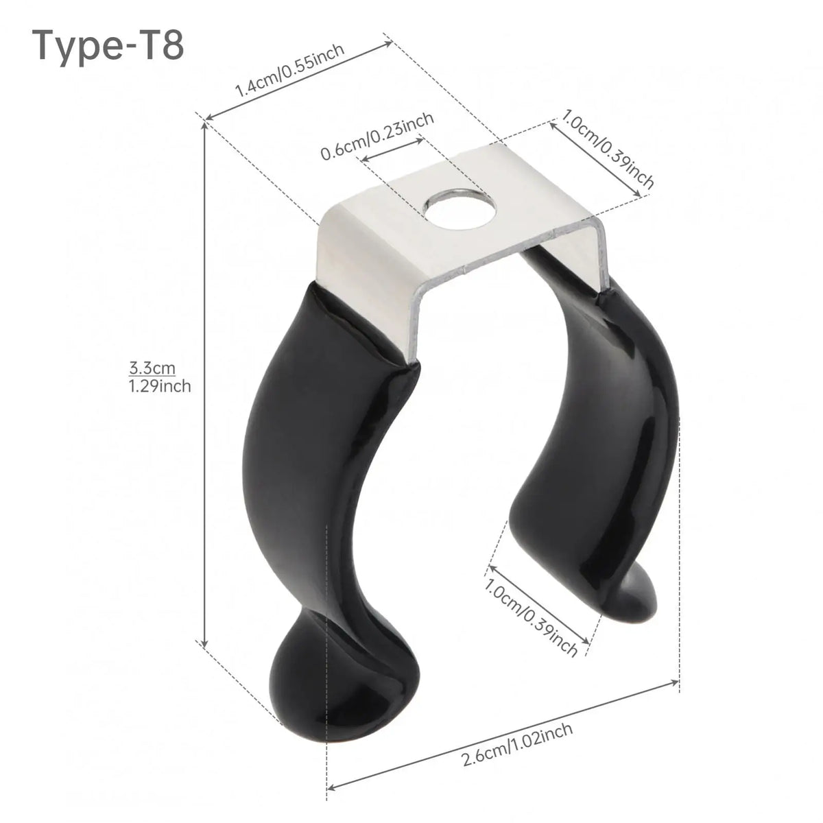 clips t5 t6 t8 t10 t12 noir blanc moderne abs cqc