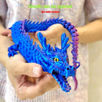 figurine dragon violet bleu vert brillante décoration fantaisie détaillée maison