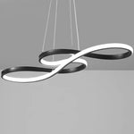 Suspension lumineuse moderne or blanc noir contemporain fixée chaînes