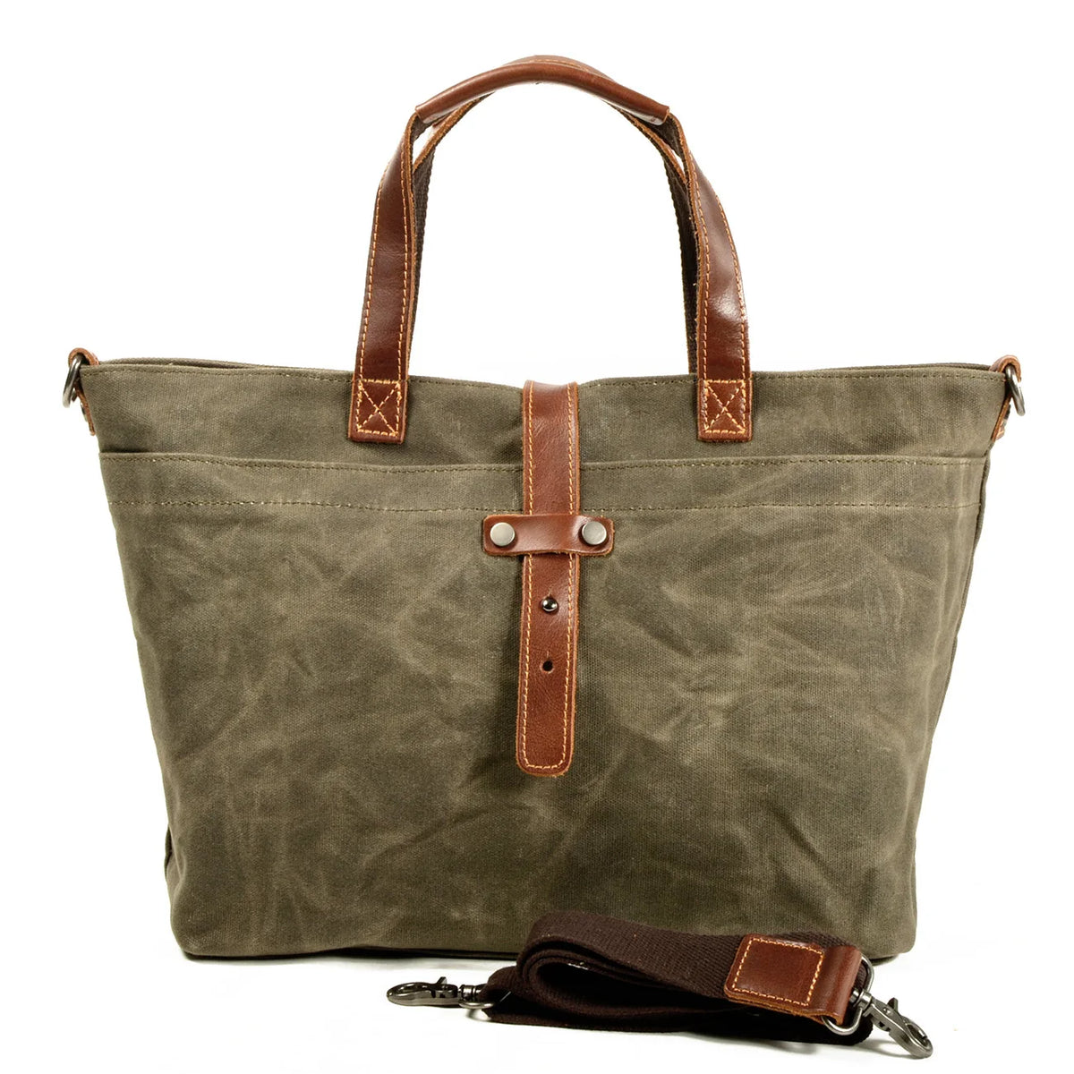sac main vintage décontracté marron texture grunge poche extérieure fixations cuir intérieur noirversible