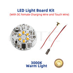 plaque led nuit blanc circulaire rechargeable controle tactile 3000k 6000k cct