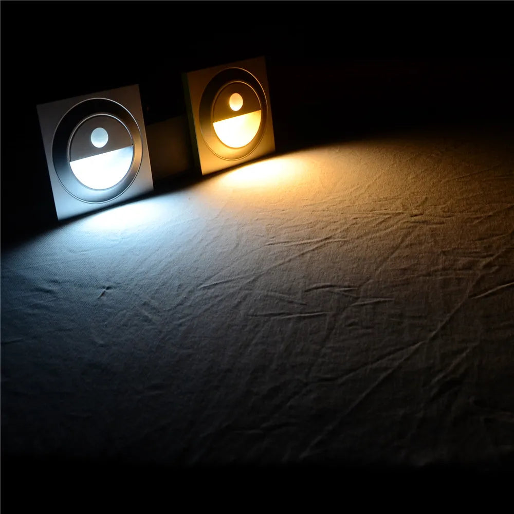 lumière murale led capteur pir moderne interrupteur noir blanc doré fixations vis