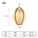suspension moderne tissu blanc motif géométrique opaque chambre salon lumière led pendentif