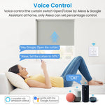 interrupteur module commutation rideau intelligent bleu moderne technologie contrôle vocal google alexa