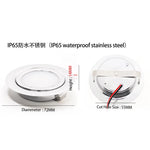 Spot LED encastrable argenté moderne 12V 3W IP65 salle bain vis câble