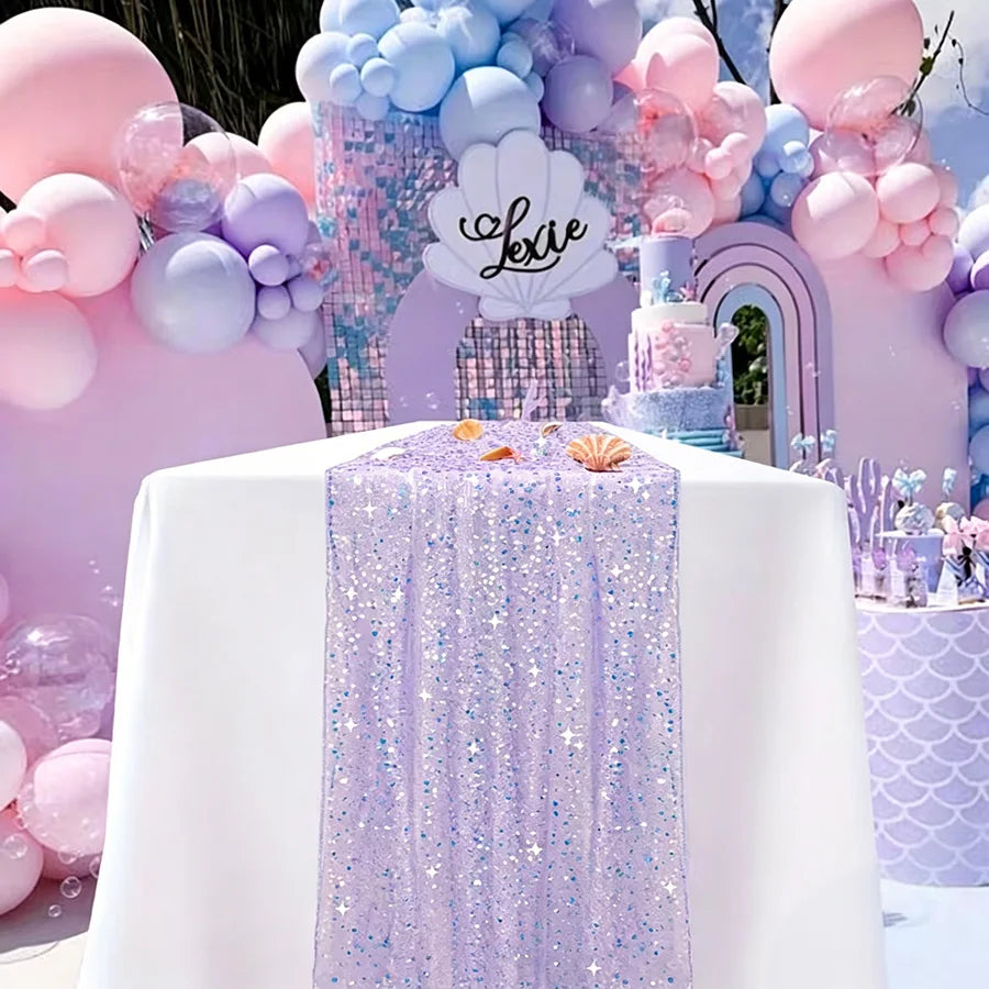 chinois table violet paillettes mariage anniversaire élégante festive decoration 30cm large