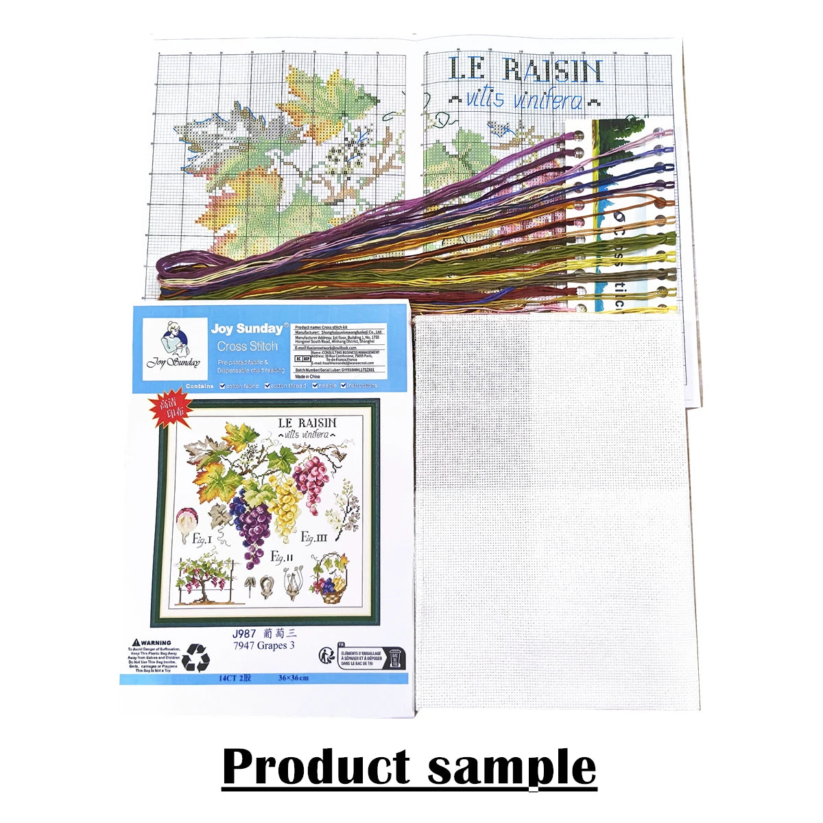 broderie point croix animaux vaches poules dessin fil coton instructions toile imprimée travaux aiguille