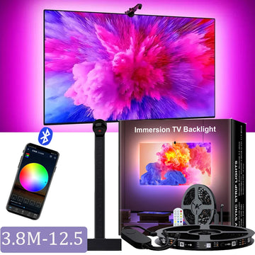 ruban led multicolore moderne sensor app controle adhésif inclusion télécommande application