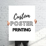affiche personnalisée poster minimaliste cadre noir texte blanc noir 20x30cm 30x40cm 40x50cm 50x50cm 60x60cm