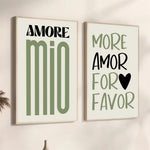affiche moderne citation amour verte décoration murale toile sans cadre print abstract