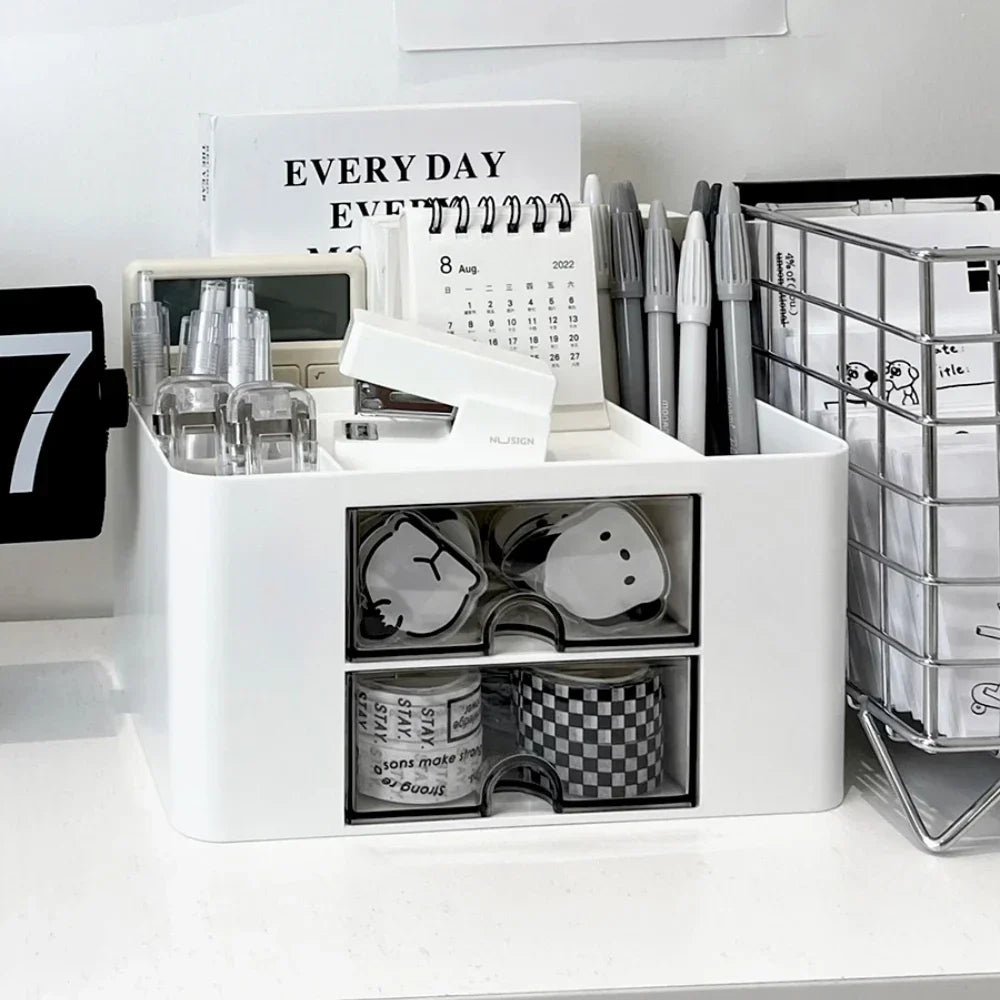 Organisateur de bureau violet design moderne