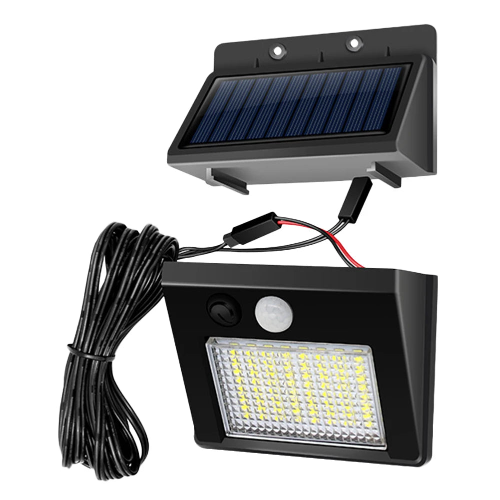 lumière solaire extérieure led moderne noire ip65 autoinstallation 32led 48led jardin